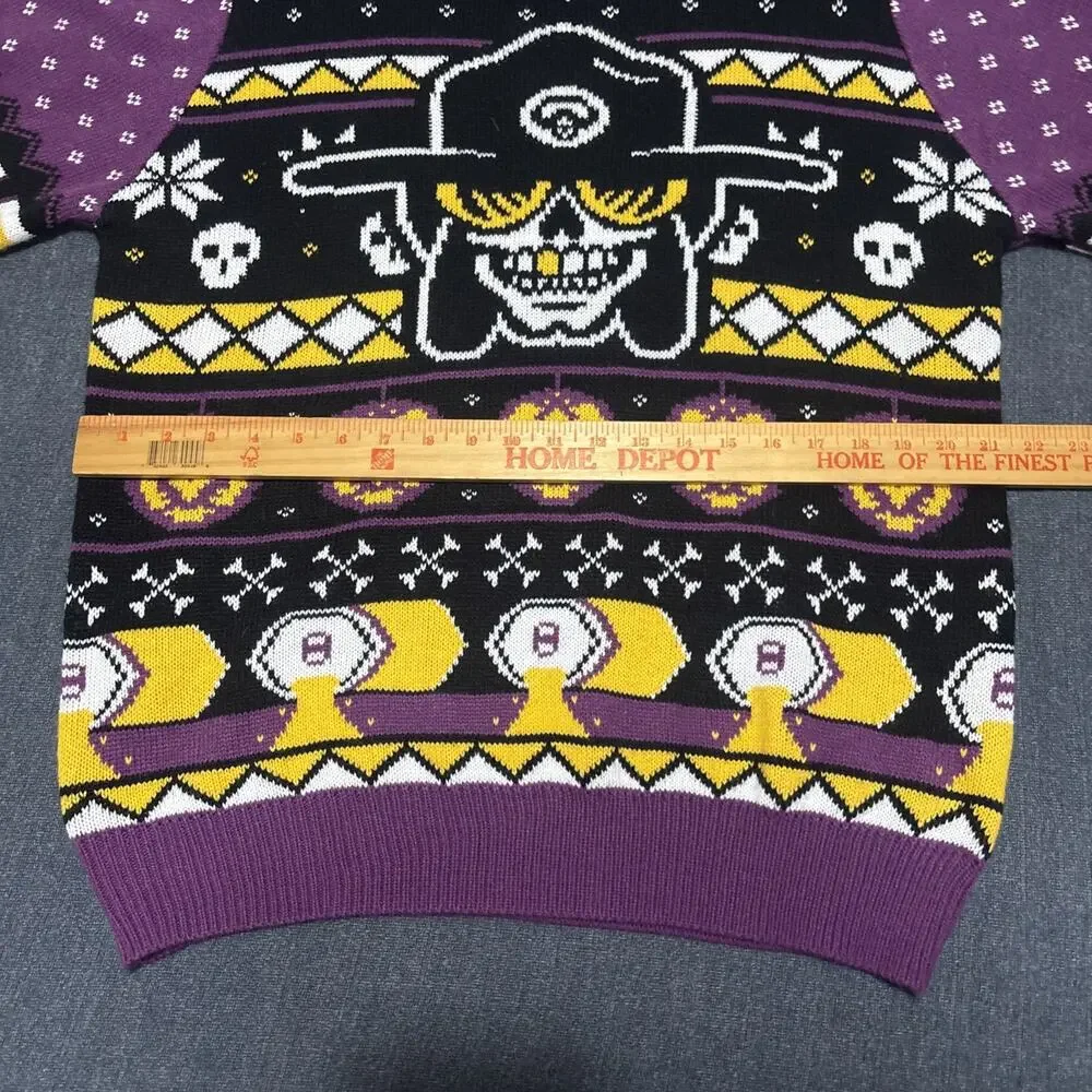 Voodoo Ranger Sweater Mens XL Purple Black Skull Beer Christmas Holiday Ugly